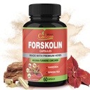 Forskolin תוספי קפסולות עם Turmeric Curcumin, Arjuna, Garcinia Cambogia, תה ירוק - 60 קפסולות