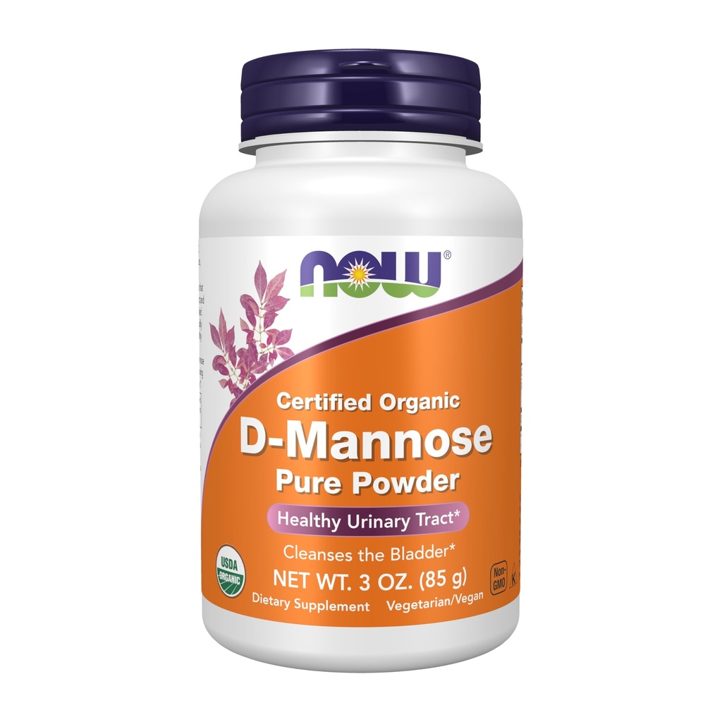 עכשיו תוספים, אבקת D-Mannose לתמיכה ב- Immune, Non-GMO Project מאומת, בריא Urinary Tract*, 3Ouncece