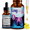 Lung Support Supplements with Wild Mullein Extract for Lungs and Mucus Relief - 2 Fl oz
