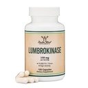 Lumbrokinase Enzymes תוסף - 120 קפסולות (Max Activity 10,000 FU / gram) 150 מ"ג עבור המשרת (No Fillers, non-GMO, Gluten Free) עבור Cardiovascular ו- Blood Circulation תמיכה על ידי Double Wood