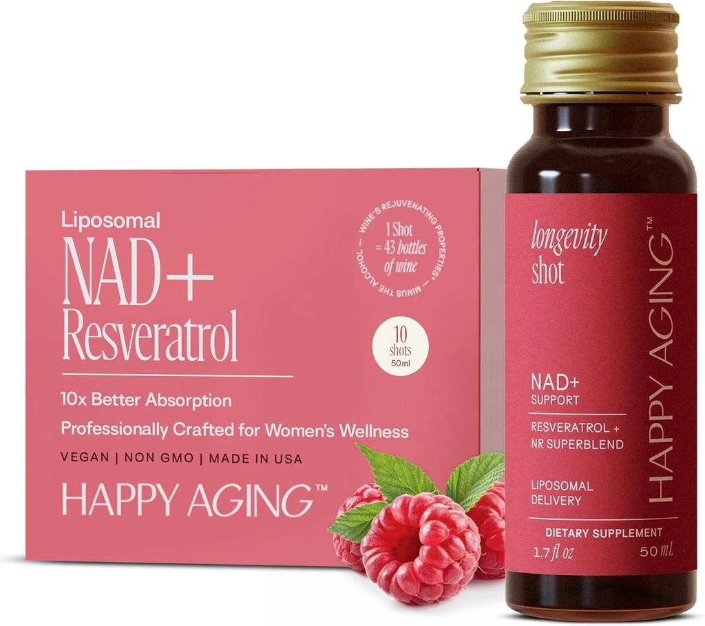 נוזל NAD+.Resveratrol | NMN Alternative | 10x More Absorption | Liposomal Nicotinamide Riboside ו Resveratrol with Antioxidants | Twice-a-Week