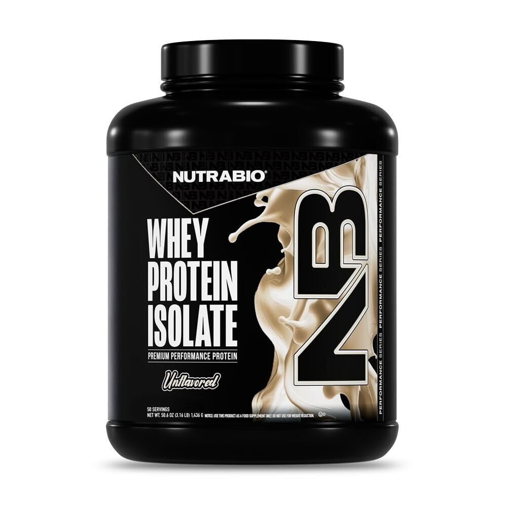 NutraBio 100% חלבון Whey חלבון Isolate אבקת חלבון, 25g חלבון עם פרופיל מלא Amino Acid, non-GMO, Soy & Gluten Free, Low Carb, Low Calorie Whey חלבון אבקת, Raw Unflavored, 5 Lbs