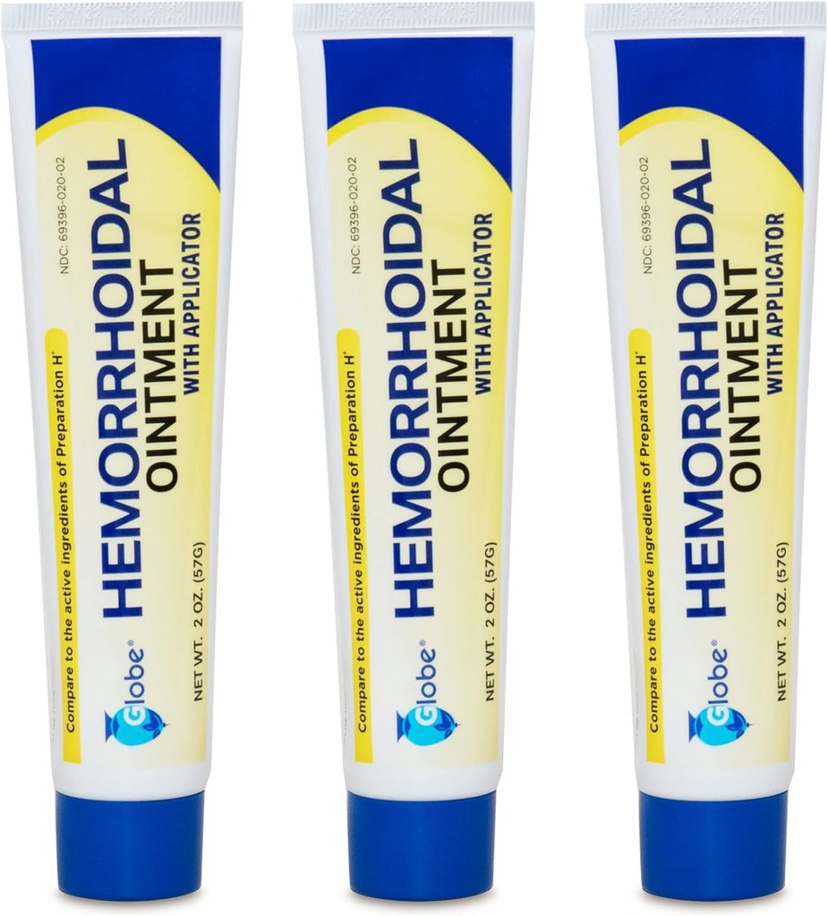 Hmorrhoidal Pain Relief Ointment 2 oz (56g) Per Tube Hemorrhoid טיפול עבור Fast Acting Itch, Swelling, ו-Power Pain Relief (3 Pack)