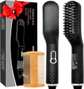 Beard Straightener for Men,Premium Heated Beard Brush w/Anti-Scald Feature,Beard Straighting Comb,Unique Fathers Day Birthday Valentines Gifts for Men Him Daddyחבר Christmas Stocking Stuffers