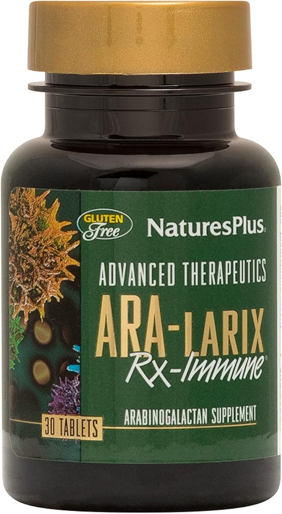 NaturesPlus Advanced Therapeutics Ara-6 Rx Immune Health - 30 טבליות - Hypoallergenic, Gluten-Free, Vegetarian - 30 משרתים