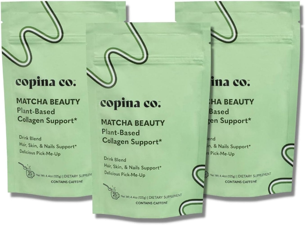 Copina Co. Matcha Beauty Collagen Booster Drink: Plant Based Collagen Support Smoothie Drinky Band