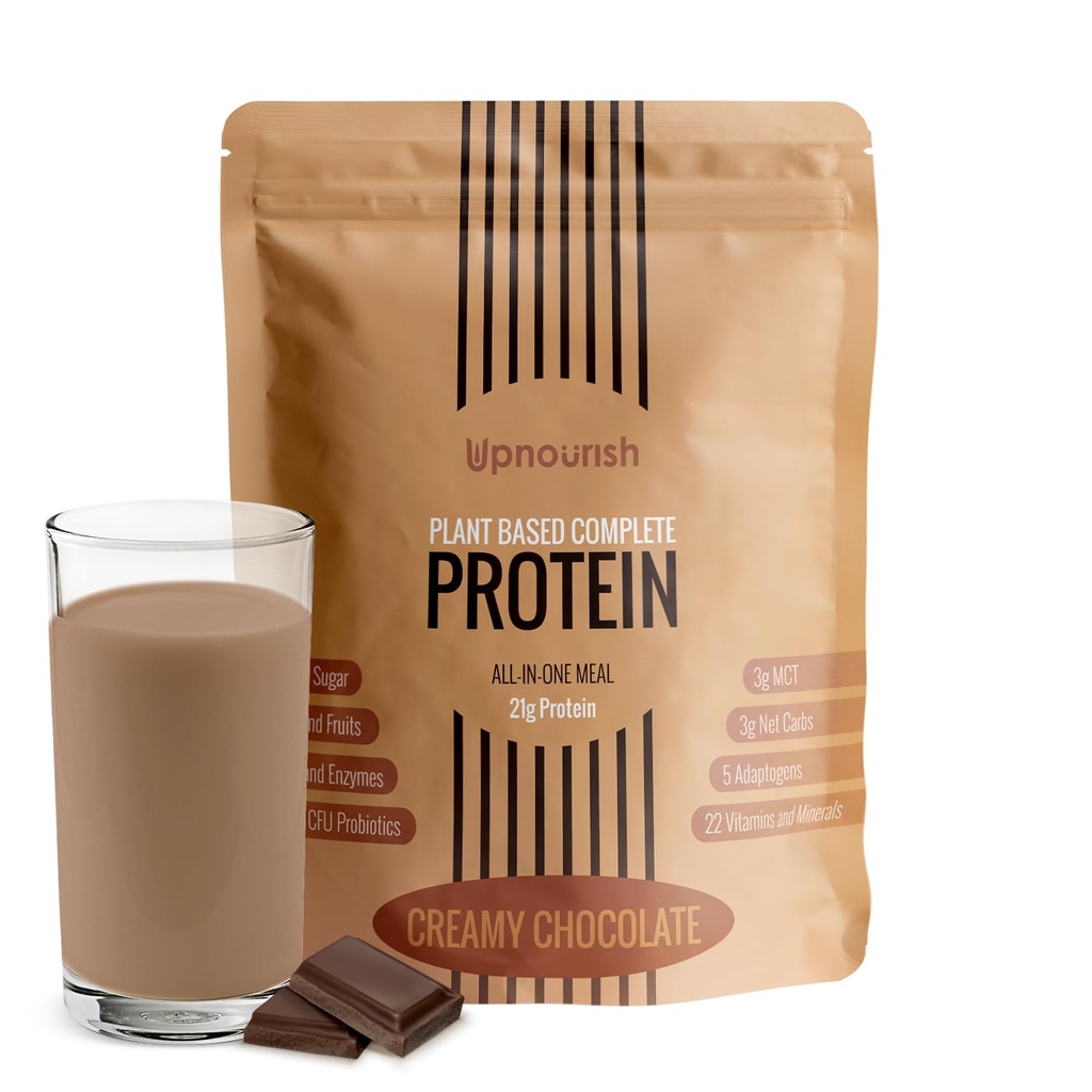 אבקת חלבון טבעוני של שוקולד 54 Superfoods אבקת, 1.5 מיליארד CFU Probiotics 21g צמחי חלבון מבוסס צמחי, No Sugar No GMO חלב ללא חלב חינם, החלפת Meal Shake Keto-ידידותית Low-Carb דיאטת,15 משרתות