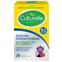 Culturelle Immune Defense Daily Probiotic for Women & Men - 28 Count, המעורב ברי צ'אונדז עם תמיכה של 4in-1. ויטמין C, ויטמין D ו- Zinc Plus Elderberry