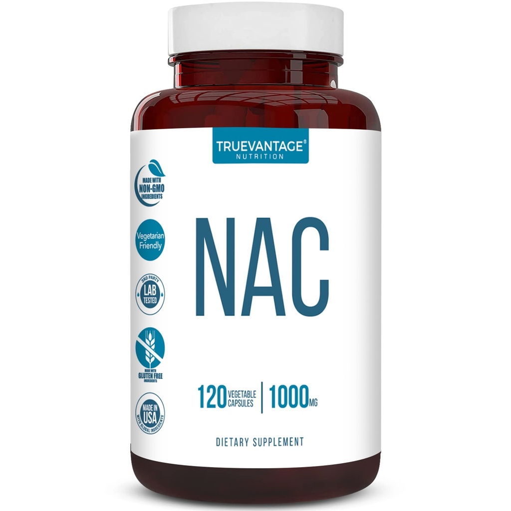 תוסף NAC (N-Acetyl Cysteine) - 1000 מ"ג-אנטי-אנטיקסידנט - מקדם בריאות Liver ו Detoxification - Boosts Lung ו- Immune Health - קפסולות ירקות - 120 - 60 משרתים