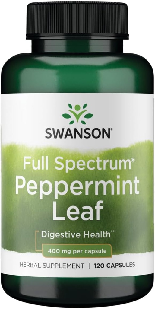Swanson Full Spectrum Pepper Peppermint Leaf 400 מיליגרם 120 קפסולות
