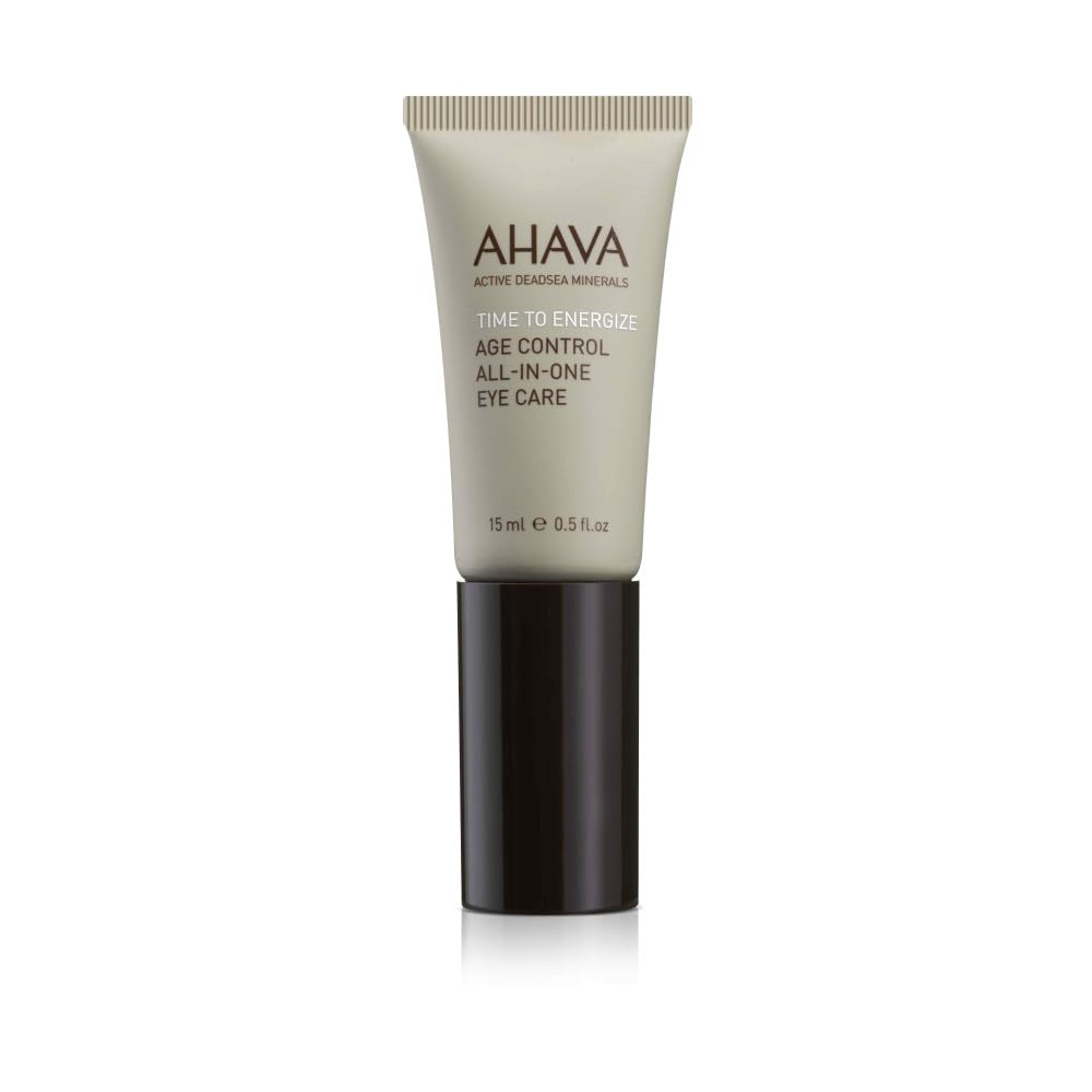 AHAVA Time to Energyze Men's Age control All-in-One Eye Care - מרעננים ו-HAVAing Gel to Smooth Undereye Zone, צמצם את המעגלים האפלים, עם Osmoter, Aloe Vera, Caffeine, Peptides & G-Force, 0.5 Fl.Oz.