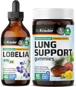 BIO KRAUTER Lobelia Tincture 4 Fl. Oz. & Lung Detox 60 חניכיים