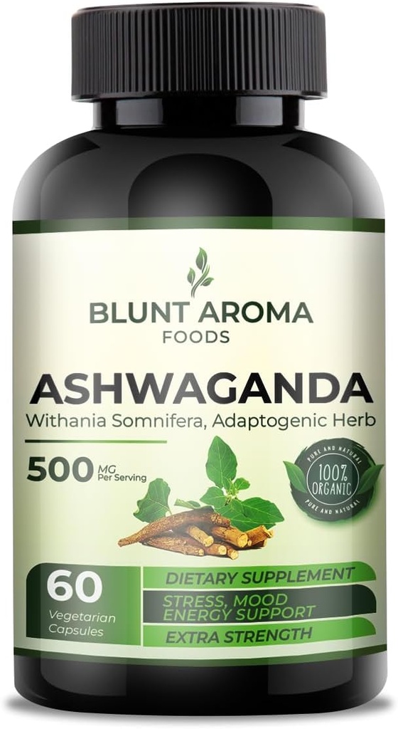 Ashwagandha Extraction - כוח גדול 5200 מ"ג של אבקה. בלנדר ג'ינג'ר Root, Turmeric Curcumin, Alkanet Root and Black Pepper - 60 קפסולות - 2 חודשים אספקה