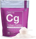 יסודות חיוניים hydrolyzed Collagen Peptides אבק עבור גברים ונשים - משותף, עור, שיער וציפור תמיכה - 15 גרמות של סוג I & III Grass-Fed Bovine Collagen - 30 משרתים