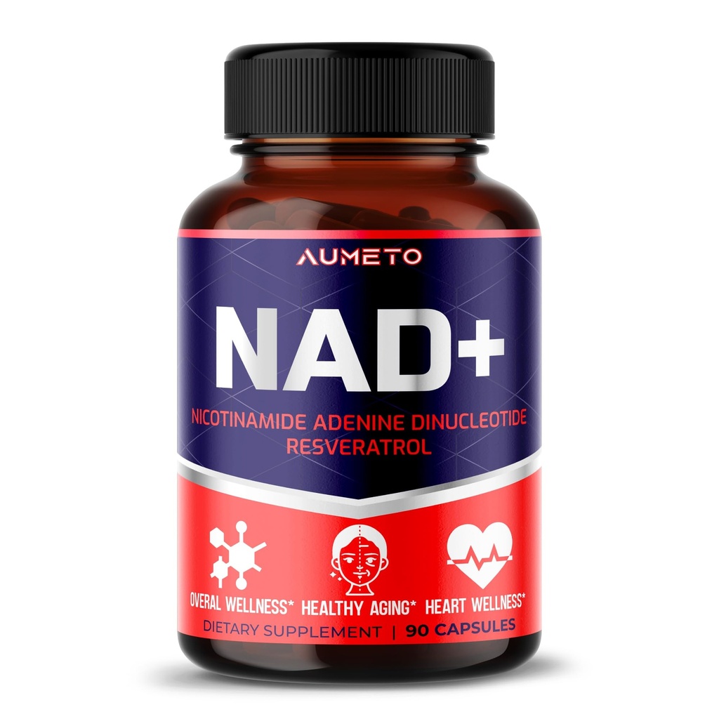 NAD + 350 מ"ג עם Trans-Resveratrol, Quercetin & Rhodiola - אנרגיה סלולרית, בריאות Aging & Heart Wellness - 90 קפסולות - Non-GMO, המיוצר בארה"ב