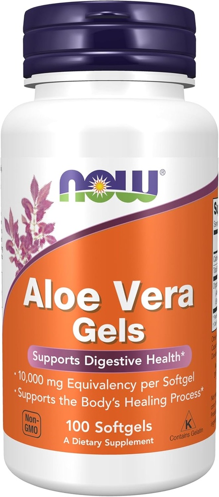 Now Aloe Vera Gels, 10000 מ"ג, 100 Softgels (Pack of 3)