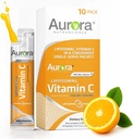 אורורה Nutrascience Micro-Pack Liposomal ויטמין C, Immune Support, 1000 מ"ג Per Serve, טבעוני, Gluten Free, non-GMO, 10 מנות יחיד, כתום