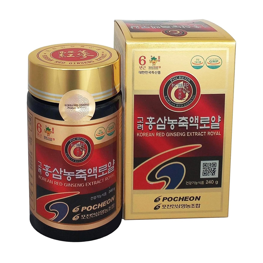 Pocheon 240g(8.5oz), 100% טהור 6 שנים שורש Panax Red גינזנג לחלץ רויאל, 70 סולידריות המדינה, Saponin, Natural Immune Support