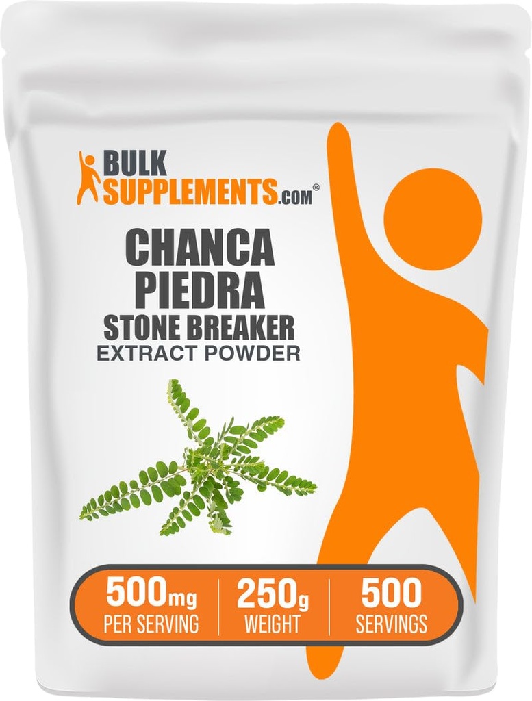BulkSupplements.com Chanca Piedra לחלץ אבקה - Chanca Piedra Stone Breaker, Herbal Supplement - טבעוני וגלוטן חינם, 500 מ"ג לשרת, 250g (Pack of 1)