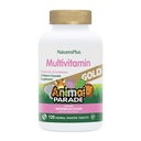 Natures Plus Animal Parade Gold Multivitamin Children's Chewables - Watermelon Flavor - 120 טבליות בעלות חיים - ויטמין D3, K2 & Probiotics - טבעוני, גלוטן חינם - 60 המשרתות הכוללות