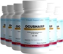 Ocusharp Vision Health Formula with Zeaxanthin, Lutein, Bilberry Exrtract, Eyebright & More - תוסף ויטמין עיניים, 60 קפסולות (6)