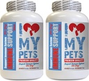 I Love My PETS LLC Dog Immune ויטמינים - כלב Immune Support - Booster - בריאות PET - תוספת - כלב Immune System - 120 טיפולים (2 בקבוקים)