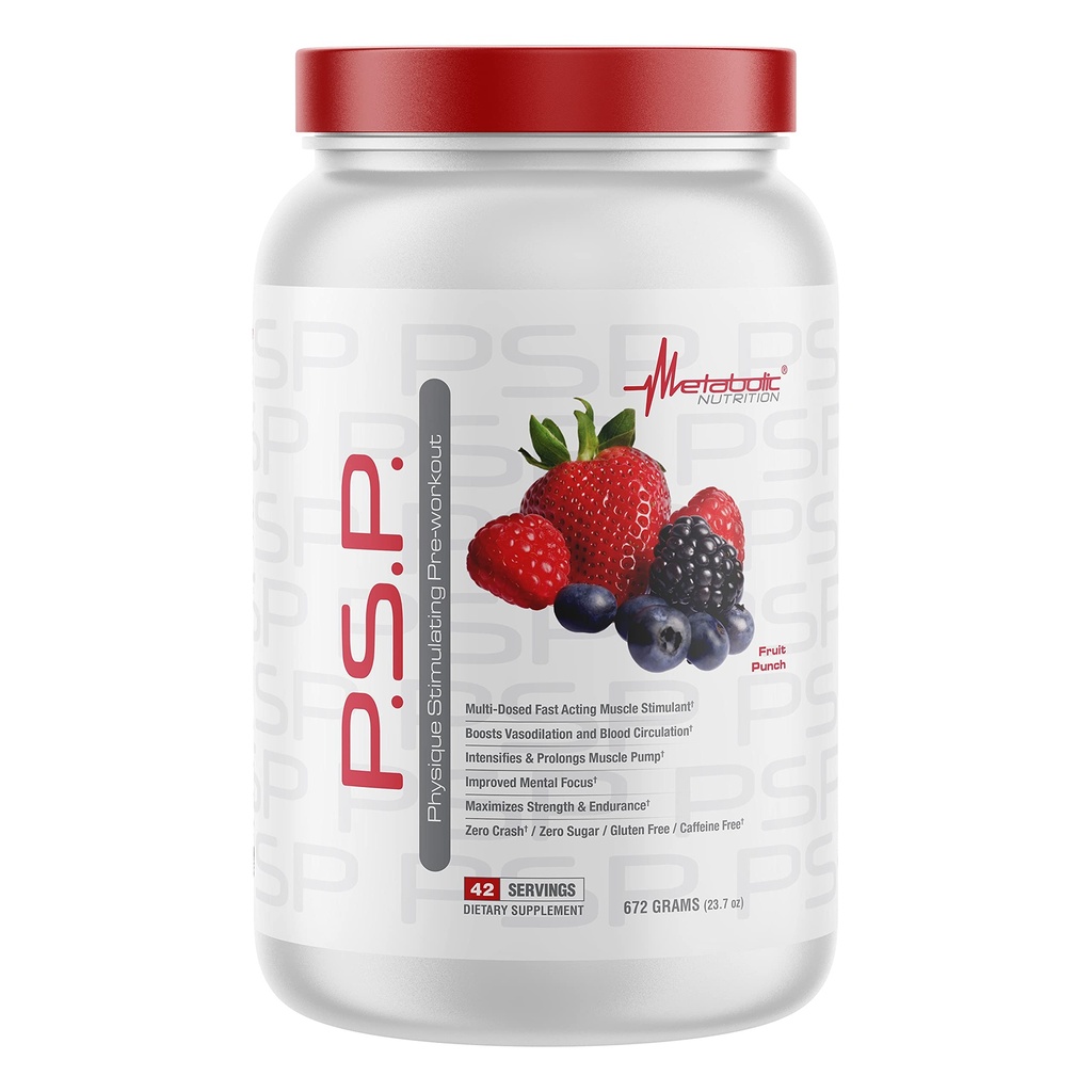 Physique Stimulating PreWorkout 672g Zero Sugar Caffeine חינם (Fruit Punch)