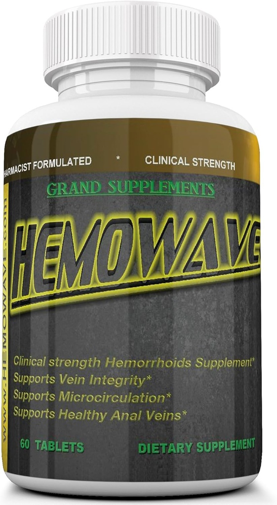 HEMOWAVE The Natural Approach to Hemorrhoid, and Piles Swelling Relief. ויטמין K. 60 Tablet