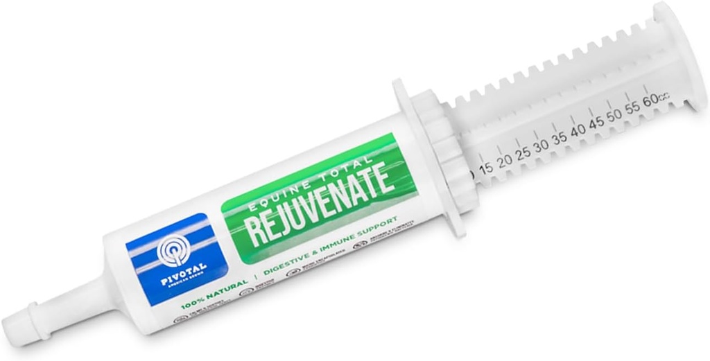 Equine Total Rejuvenate Equine Oral paste (60g Oral Syringe, Pack of 1) Digestive ו- Immune Support for Horses - תוספי סוסים ל- Digestion- Absorbs ולבטל Bacteria פתוגנית Bacteria