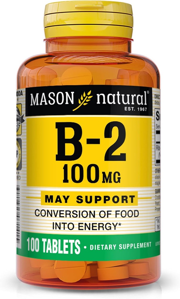 MASON NATURAL VITAMIN B-2 100 מ"ג