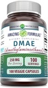 פורמולות מדהימות DMAE תוסף | 250 Mg | Veggie קפסולות | Non-GMO | Gluten-Free | Made in USA (1 Pack, 100 Count)