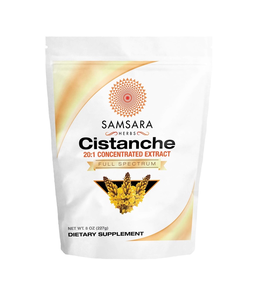 Samsara Herbs Cistanche לחלץ אבקה (8oz) 20:1 ריכוז - Made in the USA - 3rd Party Tested - כוח, Vitality & Mood (Huge 2950 מ"ג)