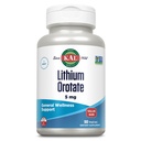 KAL Lithium Orotate 5 מ"ג, נמוך Dose Lithium תוספת תמיכה כללית, Highly Bioavailable, טבעוני, 60 יום ערבות, 180 משרתים, 180 VegCaps