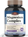 קומפלקס Chelated Magnesium מורכב 960 מ"ג לשרת, 10 טפסים, Magnesium Glycinate, Citrate, Malate, Turate & More, תמיכה בשינה & אנרגיה, High Absorption, 90 טבעוני קפלס