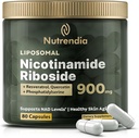 NAD+ Liposomal Nicotinamide Riboside עם Resveratrol & Quercetin NAD+ - תוספת Premium עבור Anti-Aging, אנרגיה מוגברת, שיפור להתמקד, תמיכה סלולרית - 80 קפסולות גבוהה-900 מ"ג
