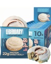 מזונות האגדיים 22g חלבון קינמון רול - Premium High Protien Bars, Low Carb Meal החלפה חטיף, נמוך Glycemic Index, Gluten Free חטיפים - Sweet Zero Sugar, Keto ו Diabetic Friendly 10Pack