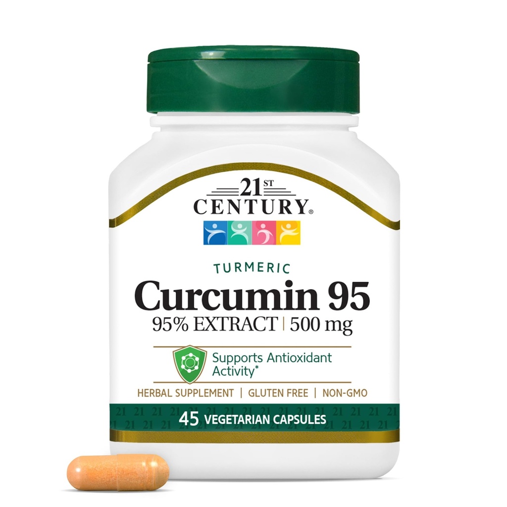 המאה ה-21 Curcumin 95 צמחי מרפא, 45 הרוזן (22757)
