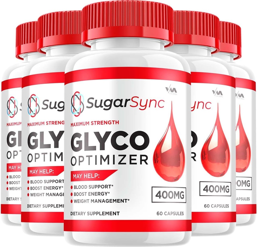 (5 Pack) SugarSync Glycogen - Sugar Sync Kaper, Sugar Sync Pills, Advanced Formula for Total Wellness, SugarSync Reviews, 300 קפסולות
