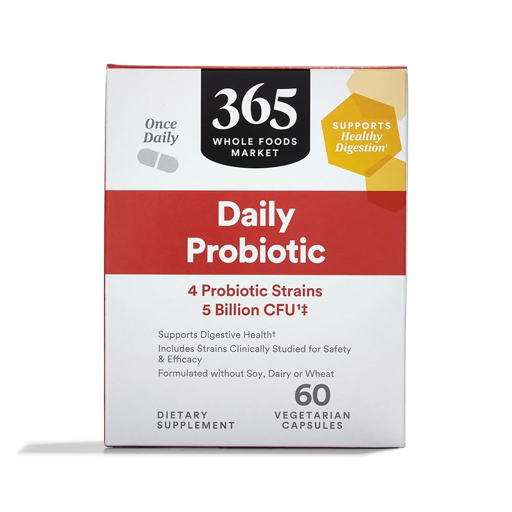 365 על ידי Whole Foods Market, Daily Probiotic 5 מיליארד CFU, 60 ct