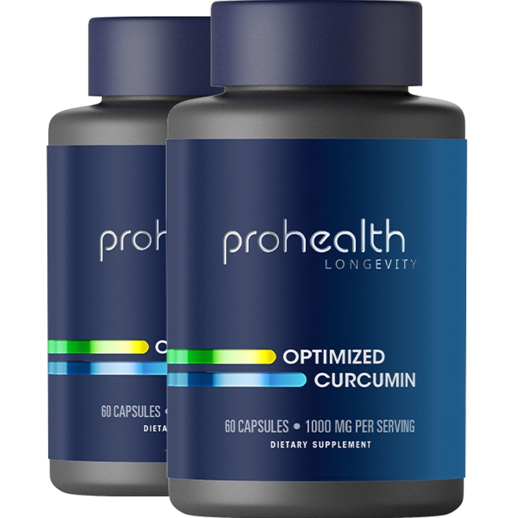 ProHealth Turmeric Curcumin תוסף: 285 Times More Bioavailable פותח על ידי נוירו-מדעיסטים. 1000 מ"ג הצטבר Longvida Curcumin לחלץ Per Serve (60 X 500 מ"ג קפסולות / בוטל) 2 Pack