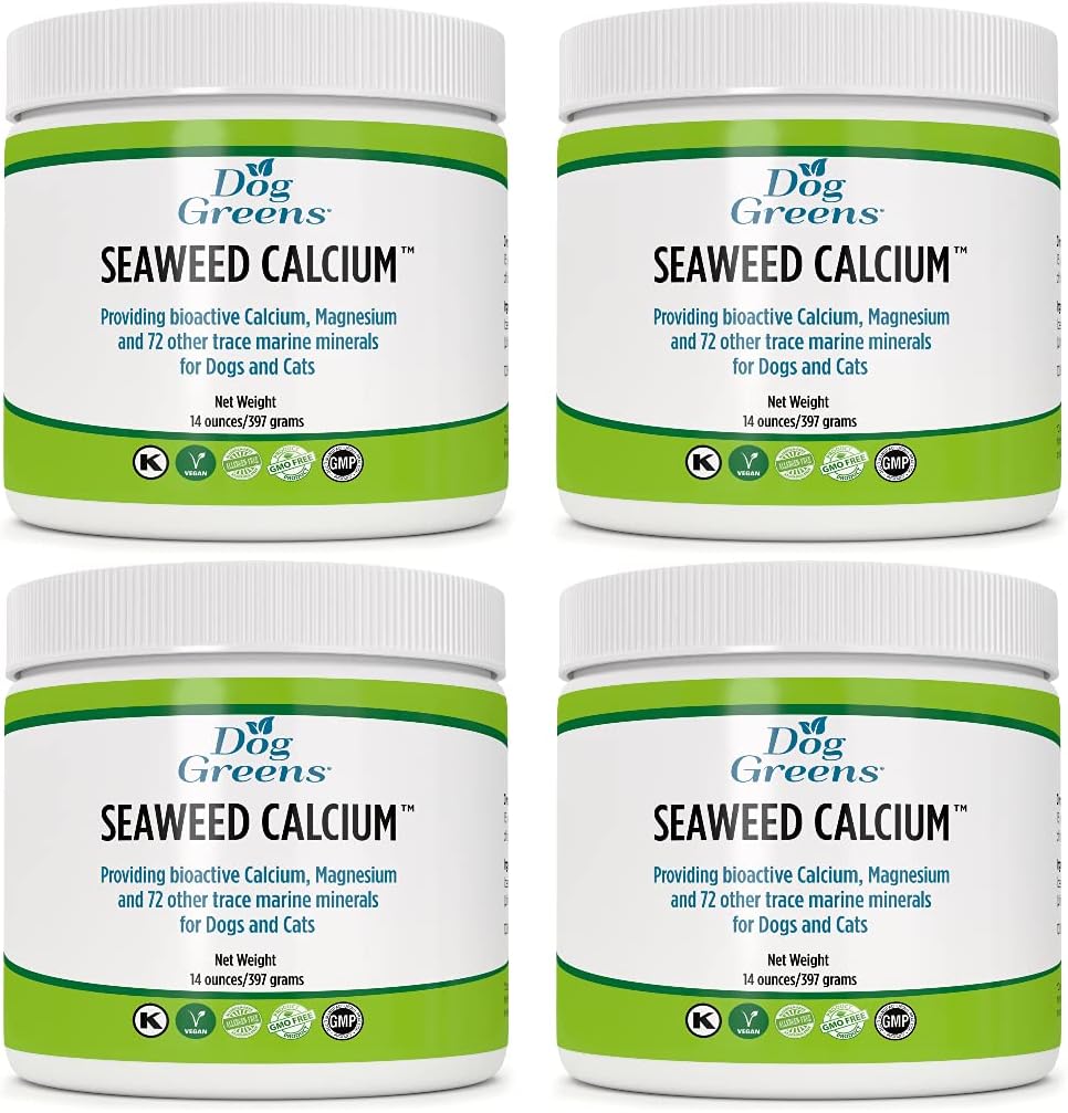 Seaweed Calcium מינרלים תוספת עבור כלבים וחתולים, 14 oz - לשעבר הטבע הטוב ביותר של Calcium, איכות גבוהה יותר מאשר העצם Meal או אבקת ביצים Shell, חומר חיוני עבור בעלי חיים (4 Pack)