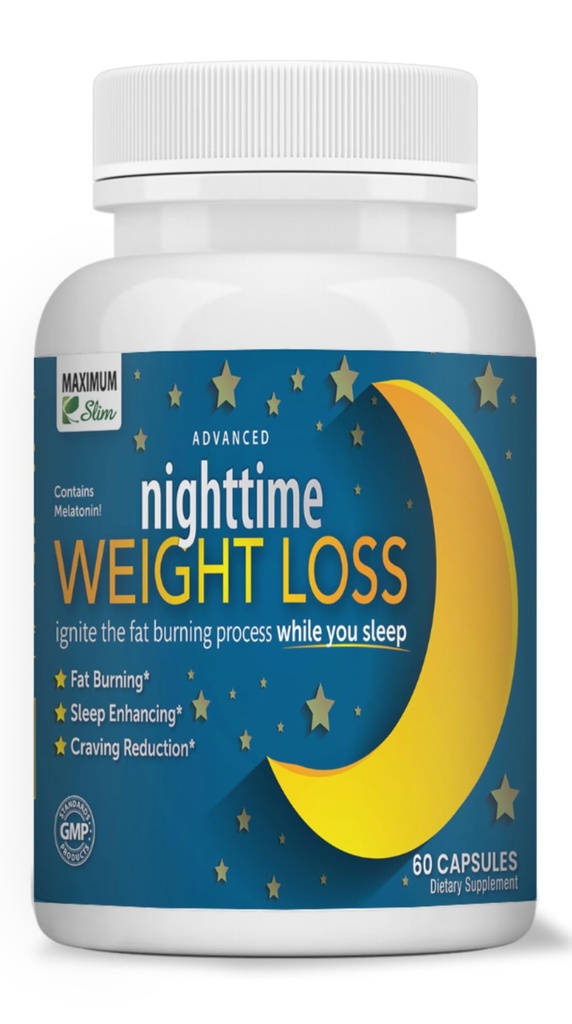 תמיכה מקסימלית במשקל בשעות הלילה - Gentle Fat Burning & Sleep Aid - המנגו האפריקאי, Resveratrol & Green Tea - Non-GMO, טבעוני, 60 קפסולות