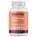 BestVITE Phosphatidylserine 100 מ"ג לקפסולה (120 קפסולות צמחוניות) עם שארפ-PS ירוק - פטנט נבדק קלינית - Stearate חינם - Soy Free - Gluten Free - טבעוני לא GMO