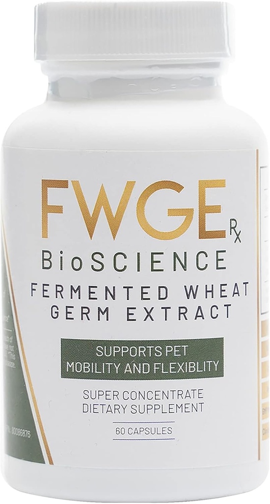 הזרעים Pet Joint Health Premium Fermented חיטה Germ לחלץ, ניידות, גמישות, בריאות סלולרית, non-GMO, Gluten-Free, Sugar-Free, Vegan, Natural, 1 בקבוק 60 קפסולות