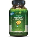 Irwin Naturals High Potency Mega D3 & K2 + תמצית Turmeric - 60 Softgels נוזלי - עצמות בריאות ותפקוד החיסון