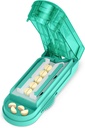 One PIX Pill Cutter Splitter for Small and Tiny Pills, התרופה לחתוך גלולות מרובות בזמן בחצי, לחתוך עבור גלולה קטנה או גדולה עם פלדה ללא פגע, Cyanless Steel Blade, Cyan