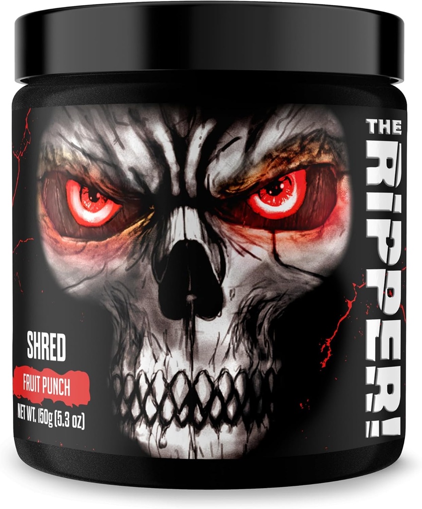 JNX SPORTS THE Ripper Shreding Thermogenic Fat Burner - פירות Punch 30 משרתים | Advanced Fast Acting Thermogenic Pre-Workout, Appetite Suppressant for Men & Women