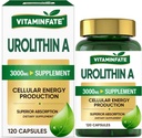 3000 MG Urolithin A תוסף - 120 קפסולות תמיכה אנטי-חמצן, שיפור הזדקנות בריאה, Mitochondrial, תיקון תאים לגברים ונשים