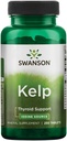 Swanson Premium Brand Kelp - Natural Iodine Source תומך בריאות Thyroid - תוספת מינרלים w / Iodine Source Standardized 0.4% - (250 טבליות, 225mcg כל אחד)