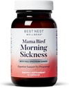 Best Nest Wellness Mama Bird Morning Diseaseness - תוסף Gentle Formula Aids Against Morning Diseaseness - תוספת עם ג'ינג'ר פלט & Root אבקת - 60 קפסולות